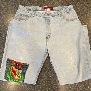 Levi's Loose SilverTab 40x32 Jeans with pocket patch front and back